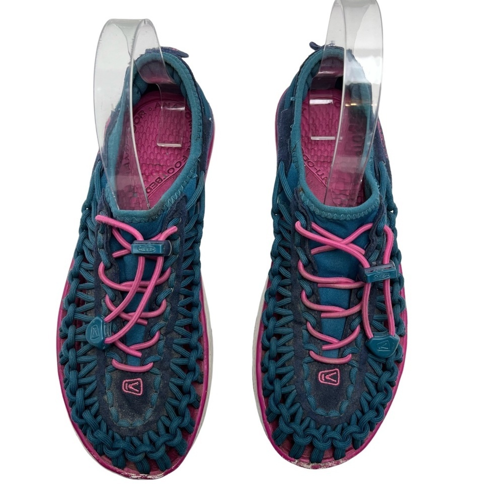 KEEN Teal Blue Pink Closed Toe Sneakers Sandals Hiking Fishing Camping Shoes  5 - Picture 2 of 15